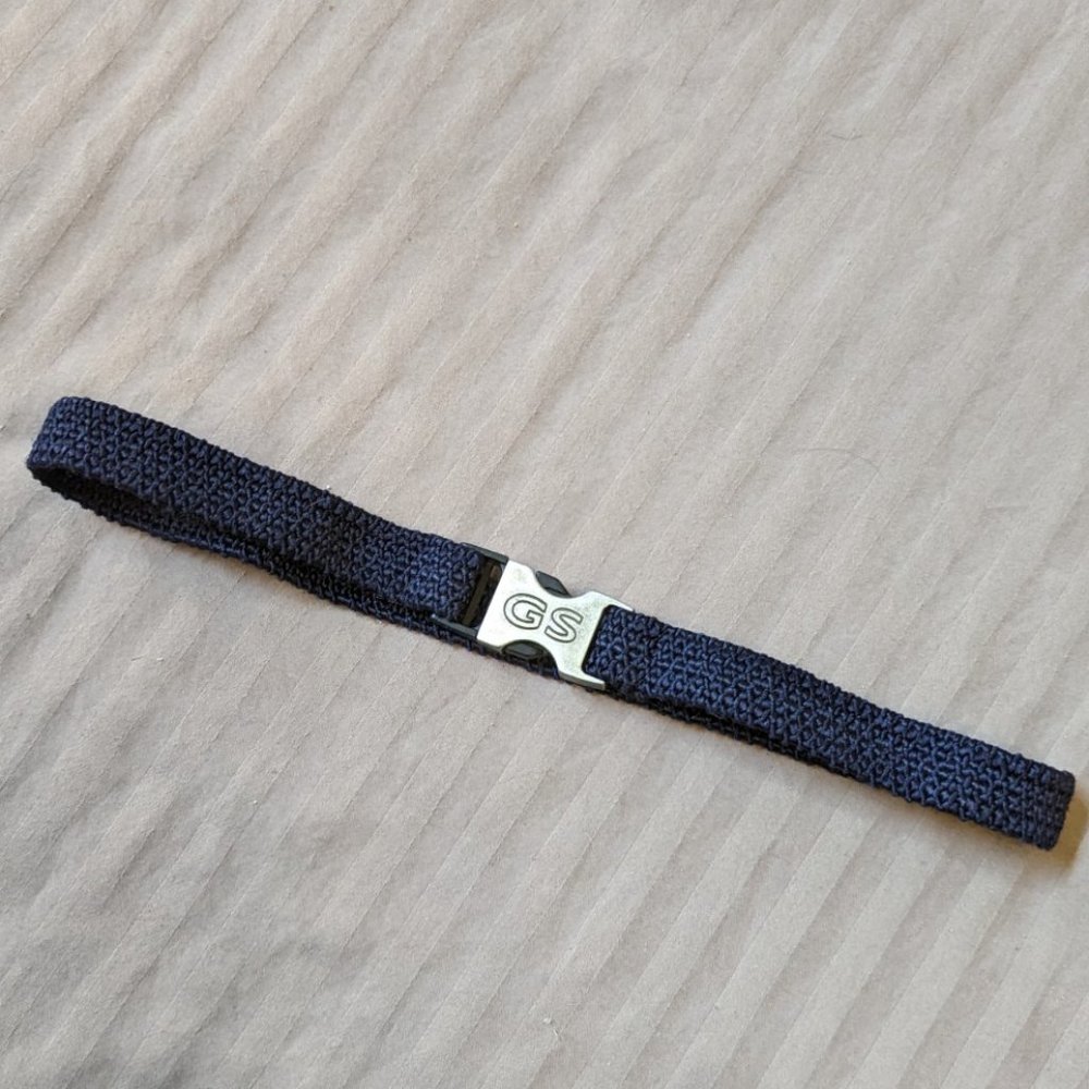 Navy Blue Stretch Belt with Metal Quick Release Buckle - Girl Scout - Picture 2 of 5